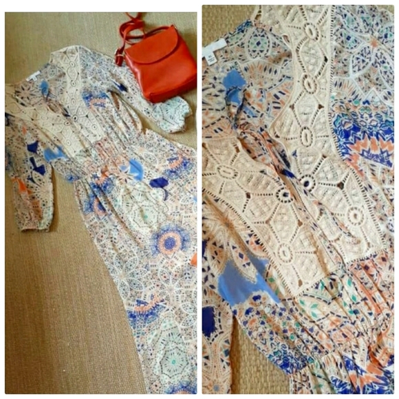 DR2 Maxi Dress Crochet Bohemian XS - Picture 2 of 9